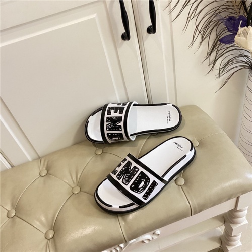 Replica Fendi Slippers For Women #801807 $72.00 USD for Wholesale