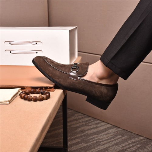 Replica Salvatore Ferragamo Leather Shoes For Men #802721 $98.00 USD for Wholesale