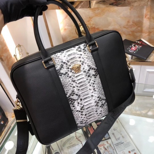 Replica Versace AAA Man Handbags #803007 $131.00 USD for Wholesale