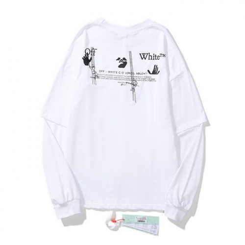 Replica Off-White T-Shirts Long Sleeved For Men #803812 $39.00 USD for Wholesale