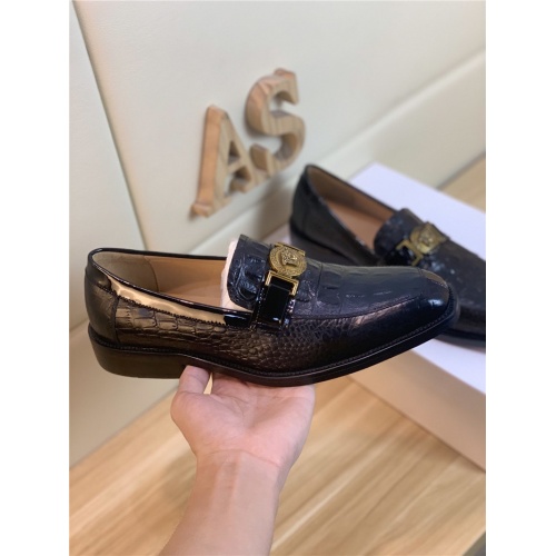 Replica Versace Leather Shoes For Men #803980 $105.00 USD for Wholesale