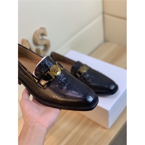 Replica Versace Leather Shoes For Men #803980 $105.00 USD for Wholesale
