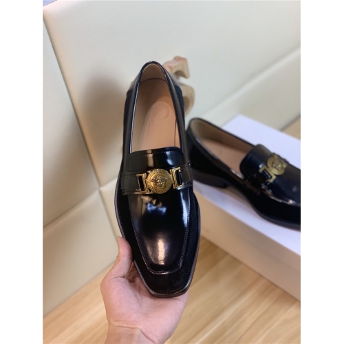 Replica Versace Leather Shoes For Men #803981 $105.00 USD for Wholesale