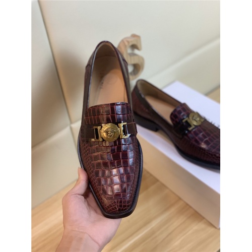 Replica Versace Leather Shoes For Men #803982 $105.00 USD for Wholesale