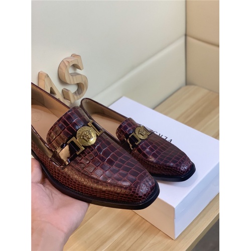 Replica Versace Leather Shoes For Men #803982 $105.00 USD for Wholesale