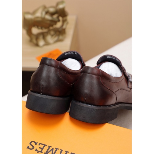 Replica Hermes Leather Shoes For Men #803987 $80.00 USD for Wholesale