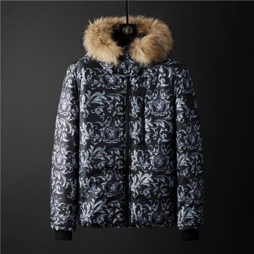 Versace Down Coat Long Sleeved For Men #804137 $132.00 USD, Wholesale Replica Versace Down Coat