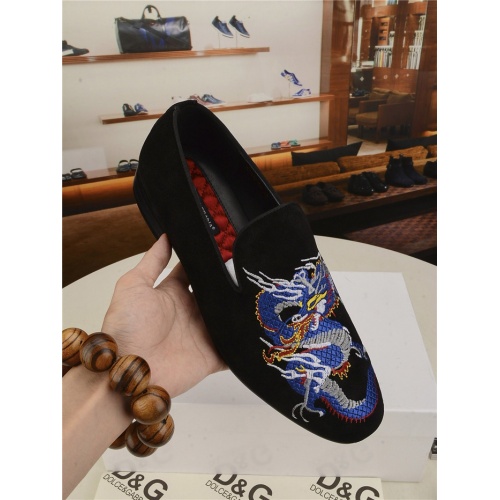 Replica Dolce & Gabbana D&G Leather Shoes For Men #804229 $76.00 USD for Wholesale