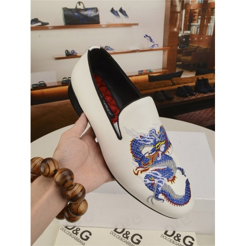 Replica Dolce & Gabbana D&G Leather Shoes For Men #804231 $76.00 USD for Wholesale
