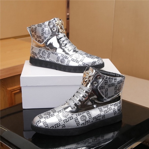 Replica Versace High Tops Shoes For Men #804490 $72.00 USD for Wholesale