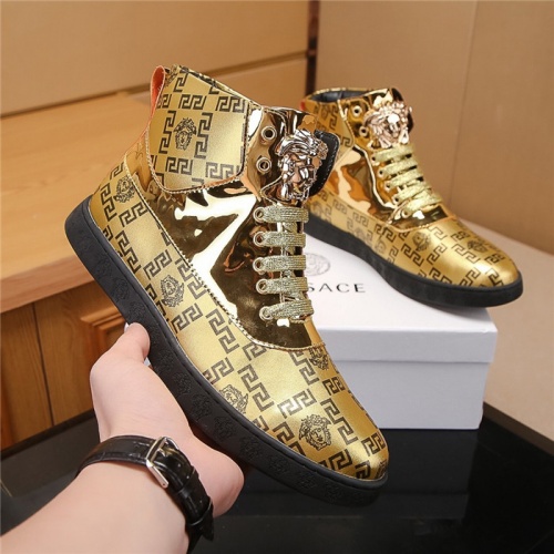 Versace High Tops Shoes For Men #804491 $72.00 USD, Wholesale Replica Versace High Tops Shoes