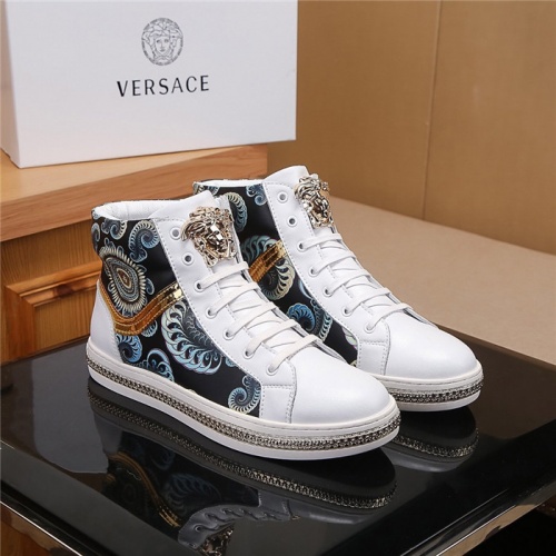 Replica Versace High Tops Shoes For Men #804493 $76.00 USD for Wholesale