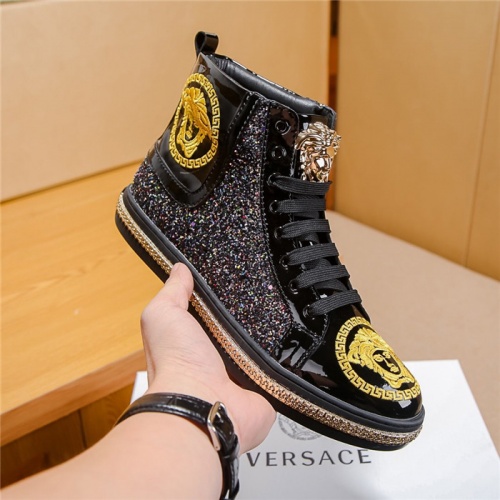 Replica Versace High Tops Shoes For Men #804494 $76.00 USD for Wholesale