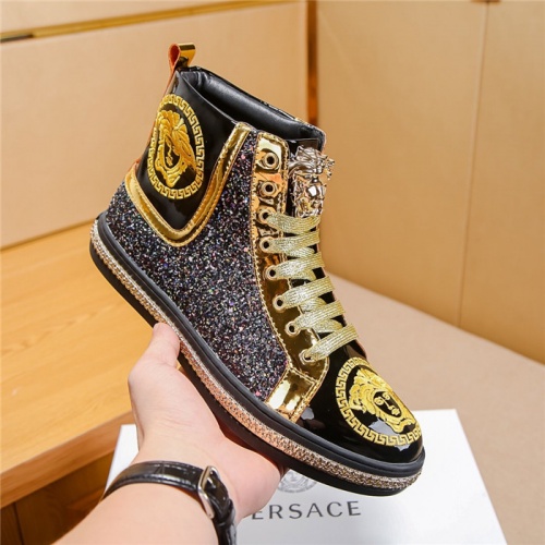Replica Versace High Tops Shoes For Men #804495 $76.00 USD for Wholesale