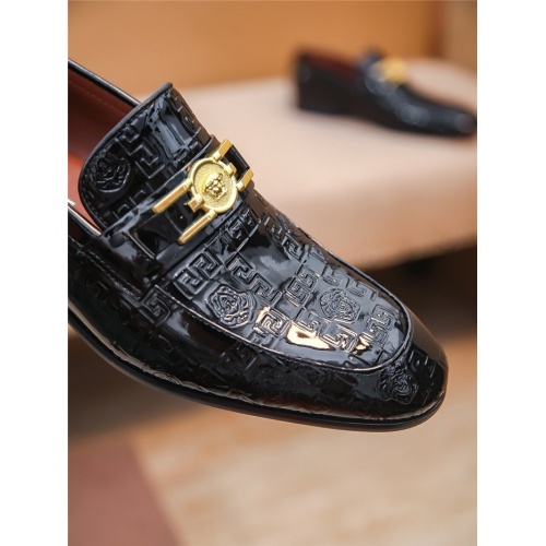 Replica Versace Leather Shoes For Men #804776 $80.00 USD for Wholesale