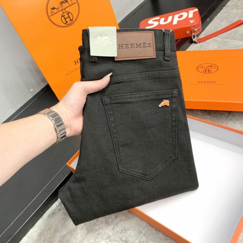 Replica Hermes Jeans For Men #805875 $41.00 USD for Wholesale
