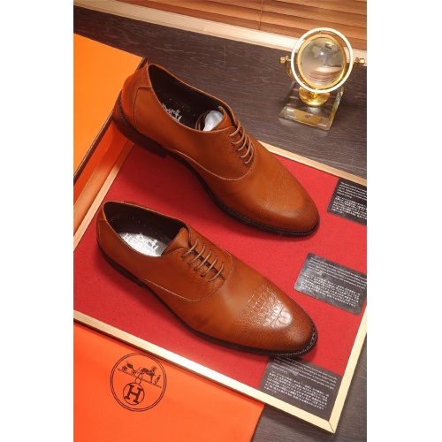Hermes Leather Shoes For Men #805906 $85.00 USD, Wholesale Replica Hermes Leather Shoes