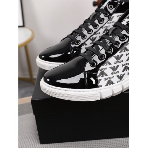 Replica Armani High Tops Shoes For Men #805961 $82.00 USD for Wholesale