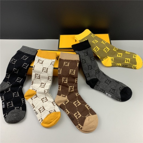 Replica Fendi Socks For Men #806177 $28.00 USD for Wholesale
