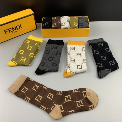 Replica Fendi Socks For Men #806177 $28.00 USD for Wholesale