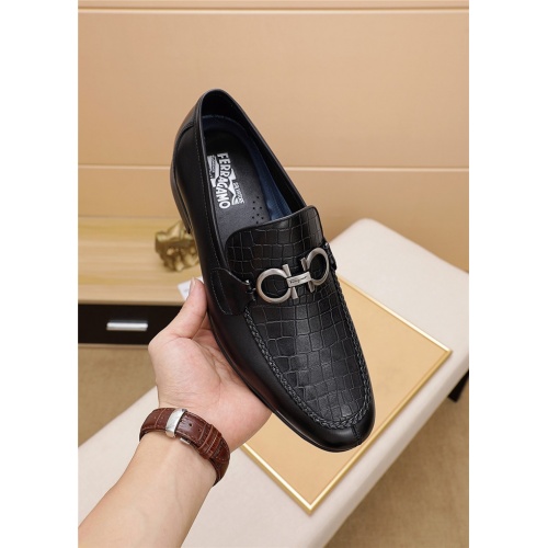 Replica Salvatore Ferragamo Leather Shoes For Men #806435 $76.00 USD for Wholesale