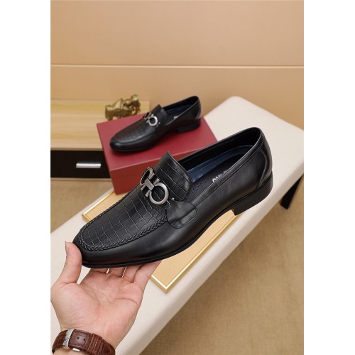 Replica Salvatore Ferragamo Leather Shoes For Men #806435 $76.00 USD for Wholesale
