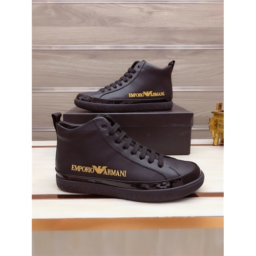 Replica Armani High Tops Shoes For Men #806924 $82.00 USD for Wholesale