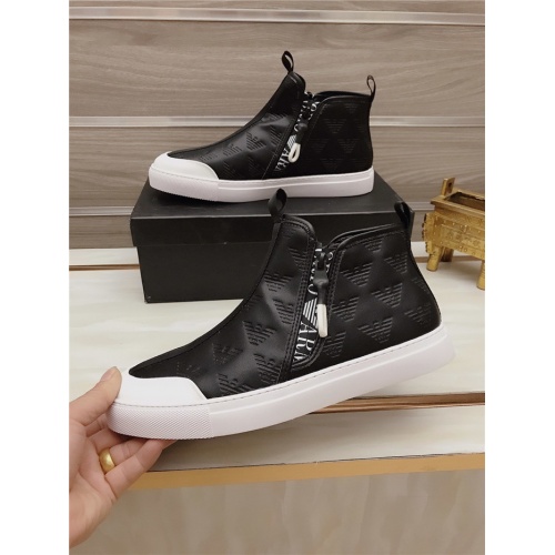 Replica Armani High Tops Shoes For Men #806926 $82.00 USD for Wholesale
