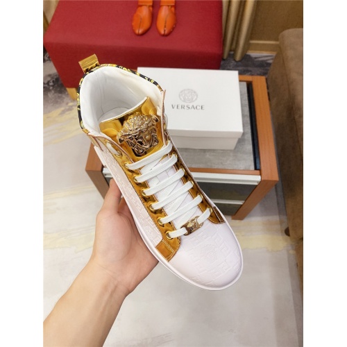 Replica Versace High Tops Shoes For Men #807440 $76.00 USD for Wholesale