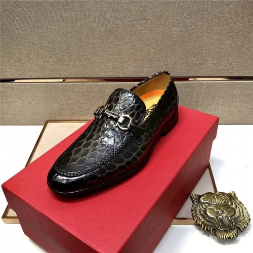 Replica Salvatore Ferragamo Leather Shoes For Men #807691 $85.00 USD for Wholesale