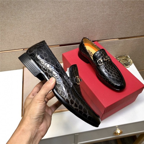 Replica Salvatore Ferragamo Leather Shoes For Men #807691 $85.00 USD for Wholesale