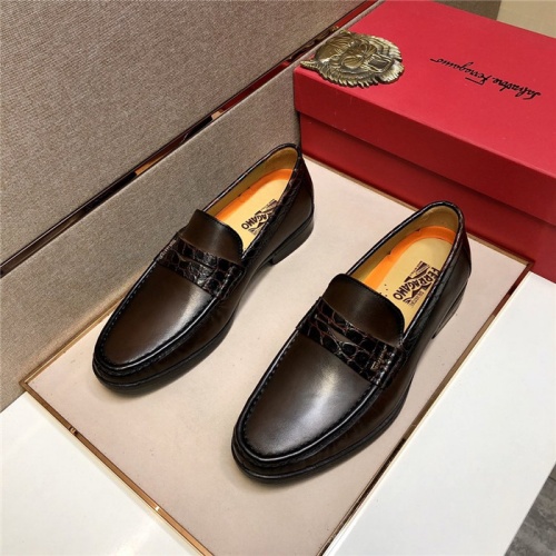 Salvatore Ferragamo Leather Shoes For Men #807698 $85.00 USD, Wholesale Replica Salvatore Ferragamo Leather Shoes