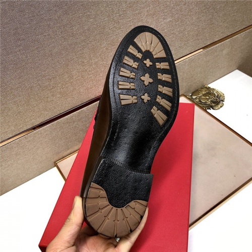 Replica Salvatore Ferragamo Leather Shoes For Men #807698 $85.00 USD for Wholesale