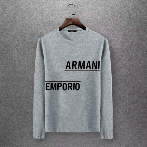 Armani T-Shirts Long Sleeved For Men #808442 $27.00 USD, Wholesale Replica Armani T-Shirts