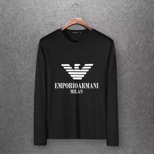 Armani T-Shirts Long Sleeved For Men #808447 $27.00 USD, Wholesale Replica Armani T-Shirts