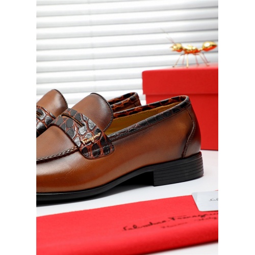 Replica Salvatore Ferragamo Leather Shoes For Men #808597 $80.00 USD for Wholesale