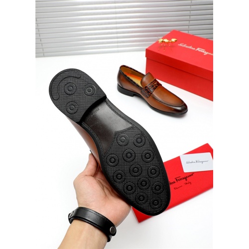 Replica Salvatore Ferragamo Leather Shoes For Men #808597 $80.00 USD for Wholesale