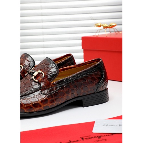 Replica Salvatore Ferragamo Leather Shoes For Men #808604 $80.00 USD for Wholesale