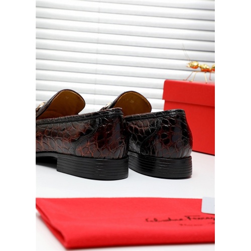Replica Salvatore Ferragamo Leather Shoes For Men #808604 $80.00 USD for Wholesale