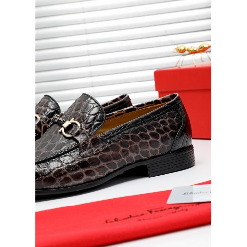 Replica Salvatore Ferragamo Leather Shoes For Men #808605 $80.00 USD for Wholesale