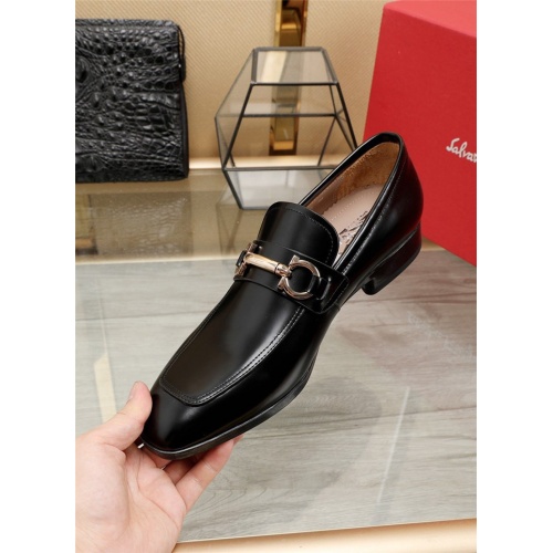 Replica Salvatore Ferragamo Leather Shoes For Men #808702 $122.00 USD for Wholesale