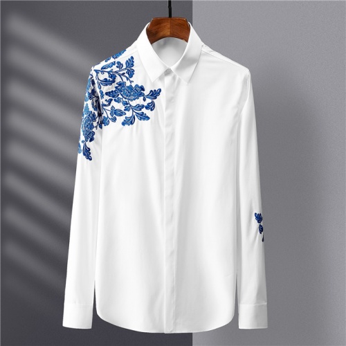 Armani Shirts Long Sleeved For Men #809048 $80.00 USD, Wholesale Replica Armani Shirts