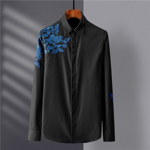 Armani Shirts Long Sleeved For Men #809049 $80.00 USD, Wholesale Replica Armani Shirts