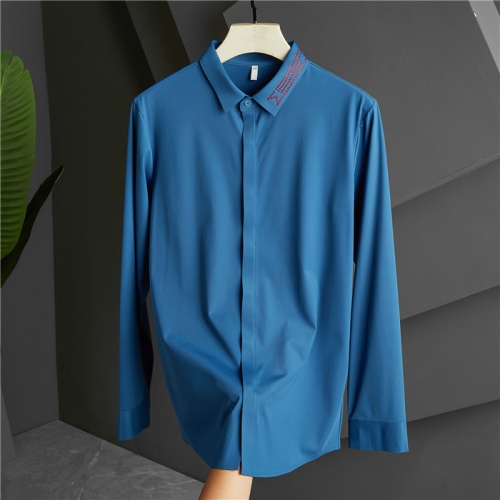 Armani Shirts Long Sleeved For Men #809065 $85.00 USD, Wholesale Replica Armani Shirts