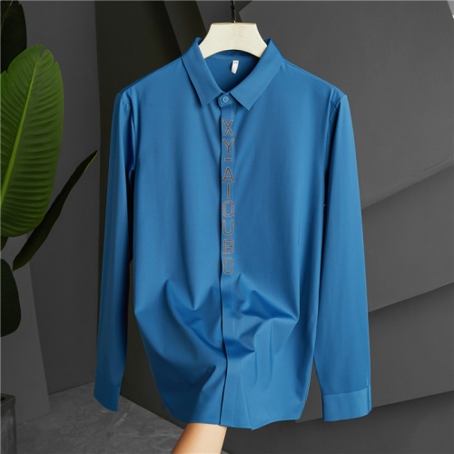 Armani Shirts Long Sleeved For Men #809066 $85.00 USD, Wholesale Replica Armani Shirts