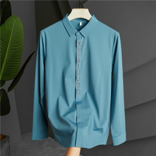 Armani Shirts Long Sleeved For Men #809067 $85.00 USD, Wholesale Replica Armani Shirts