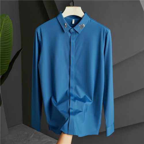 Armani Shirts Long Sleeved For Men #809265 $85.00 USD, Wholesale Replica Armani Shirts
