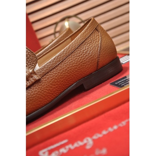 Replica Salvatore Ferragamo Leather Shoes For Men #810168 $92.00 USD for Wholesale