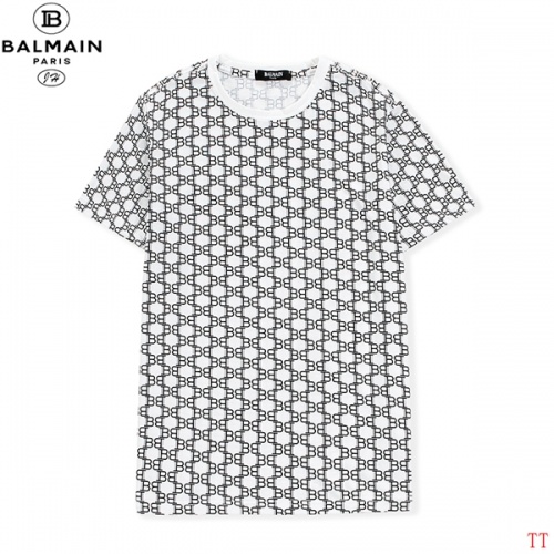 Balmain T-Shirts Short Sleeved For Men #810250 $27.00 USD, Wholesale Replica Balmain T-Shirts