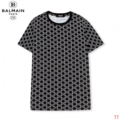 Balmain T-Shirts Short Sleeved For Men #810251 $27.00 USD, Wholesale Replica Balmain T-Shirts